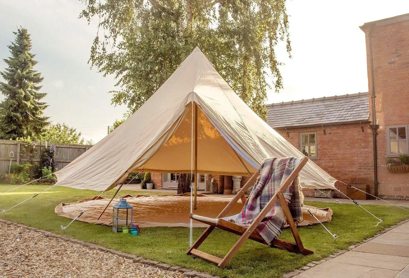 4m Bell Tent 285gsm 100% Natural Canvas