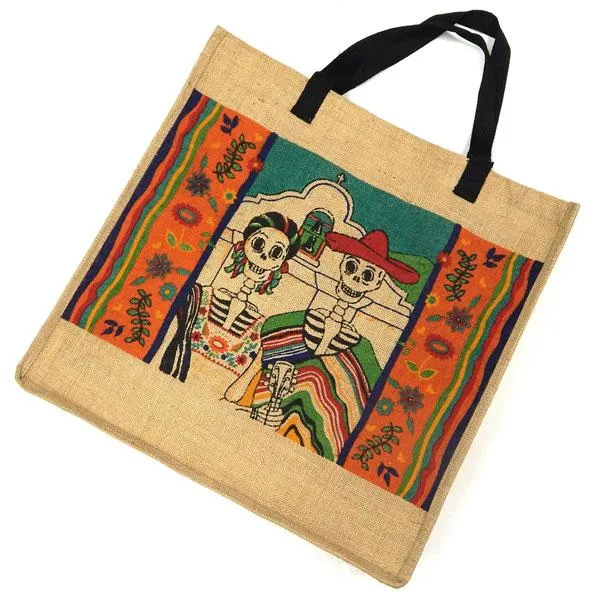 6 Day of Dead Jute bags! Only $3.50 ea!