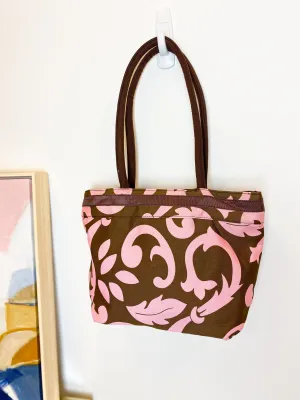 Brown/Pink 2 Handle Tote