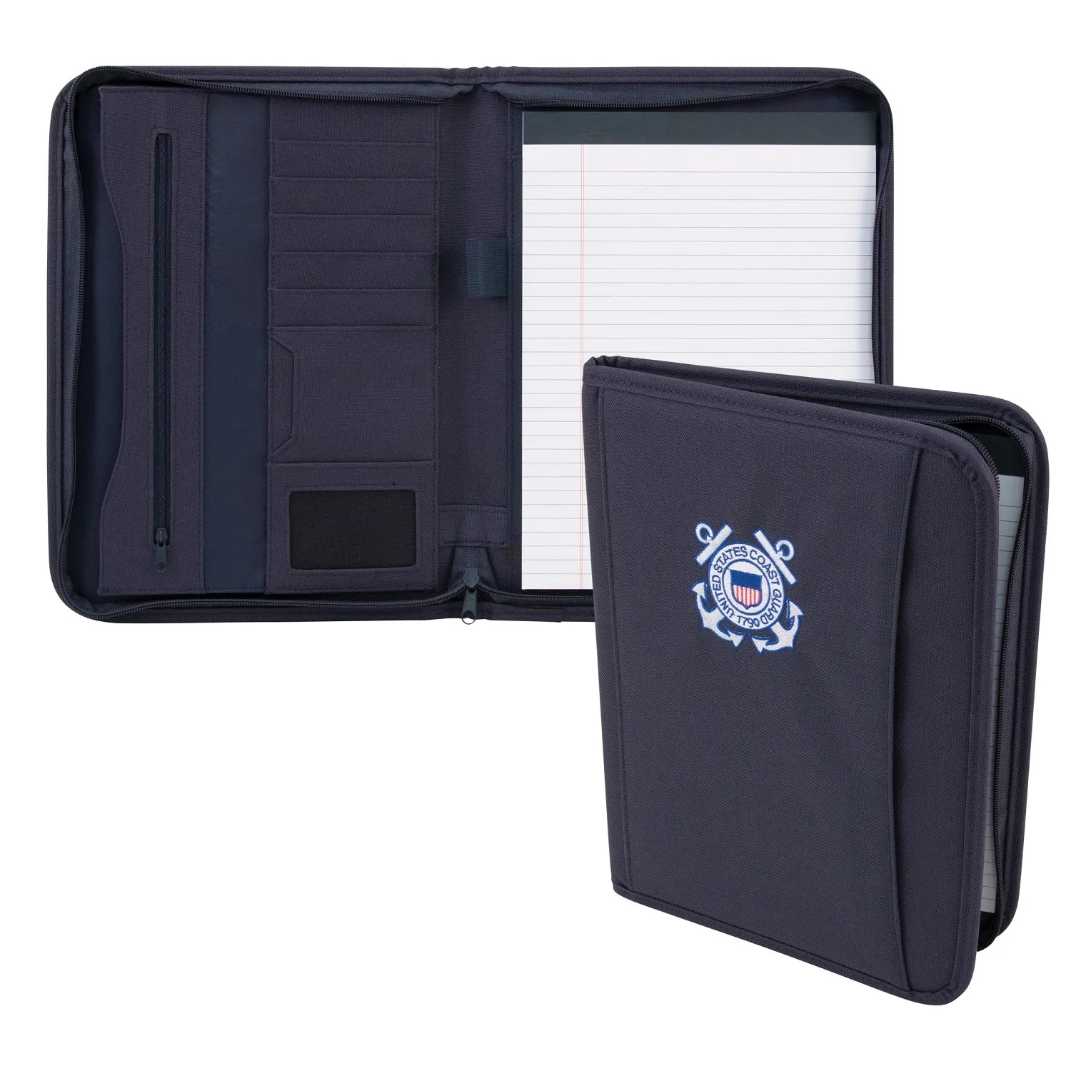 Coast Guard Zippered Padfolio