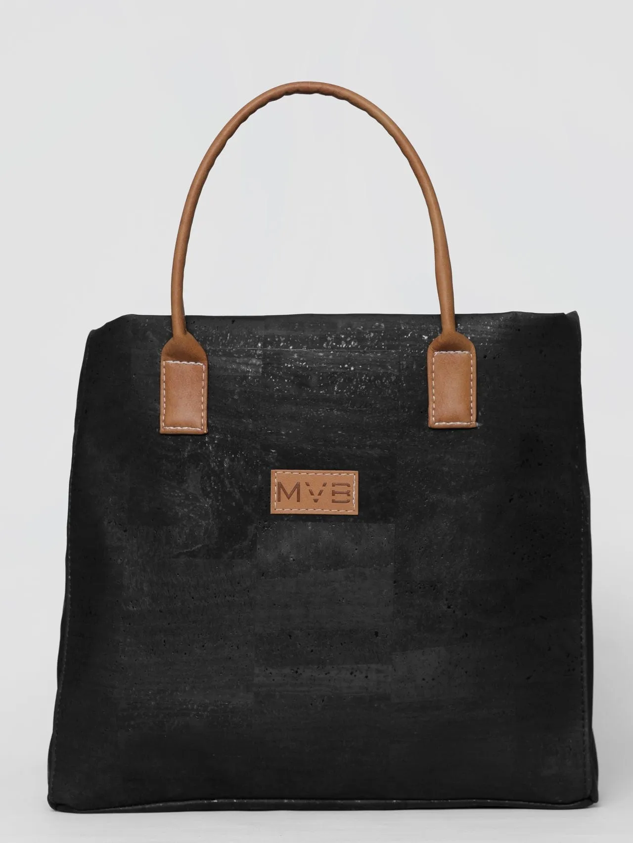 Cork Vegan Tote Bag | Black