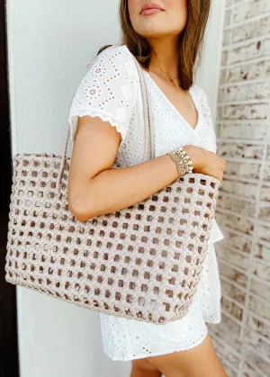 Elysa Woven Tote Bag