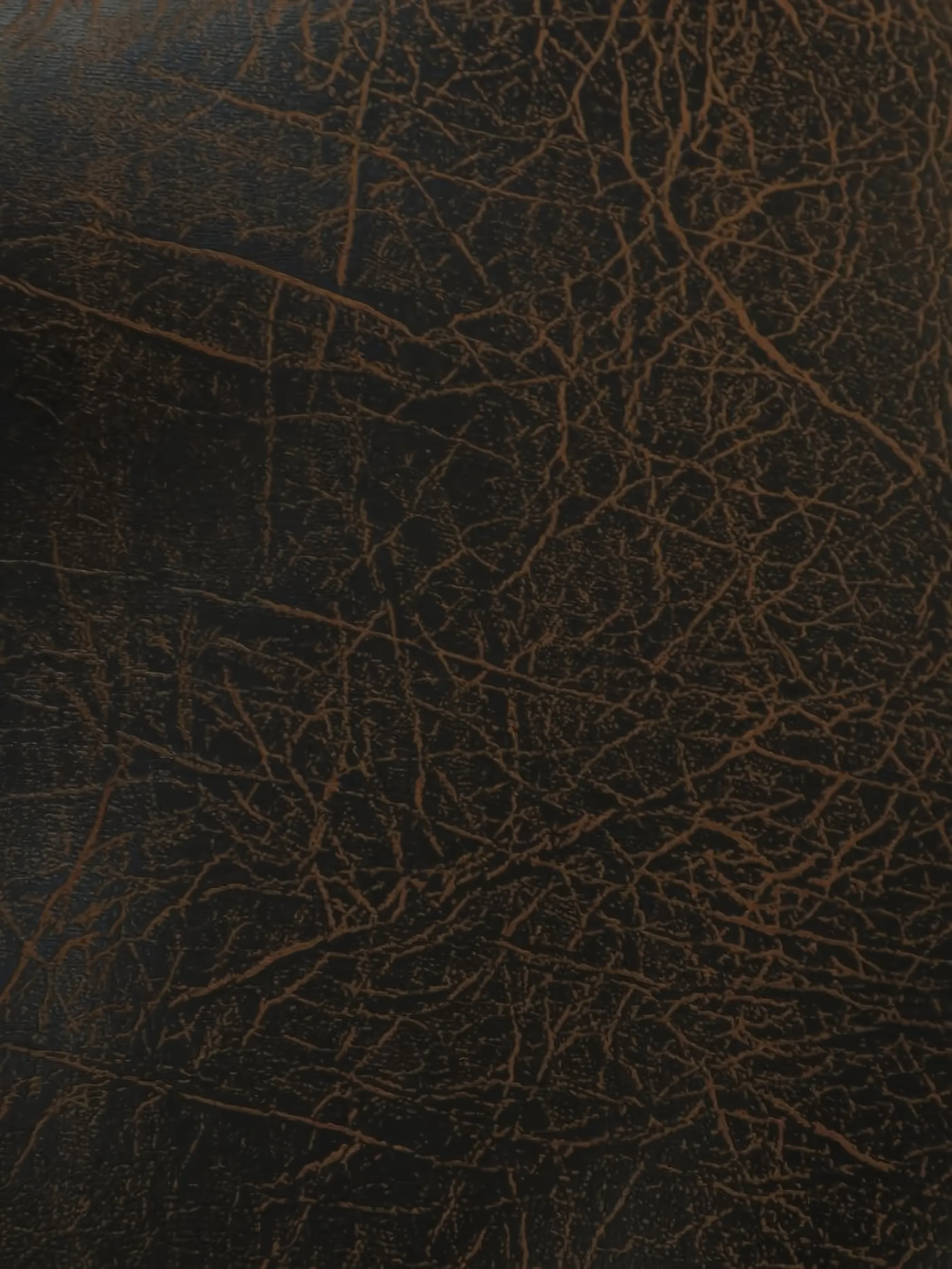 Espresso Distressed Velvet Flocking Vinyl / Sold by the Yard