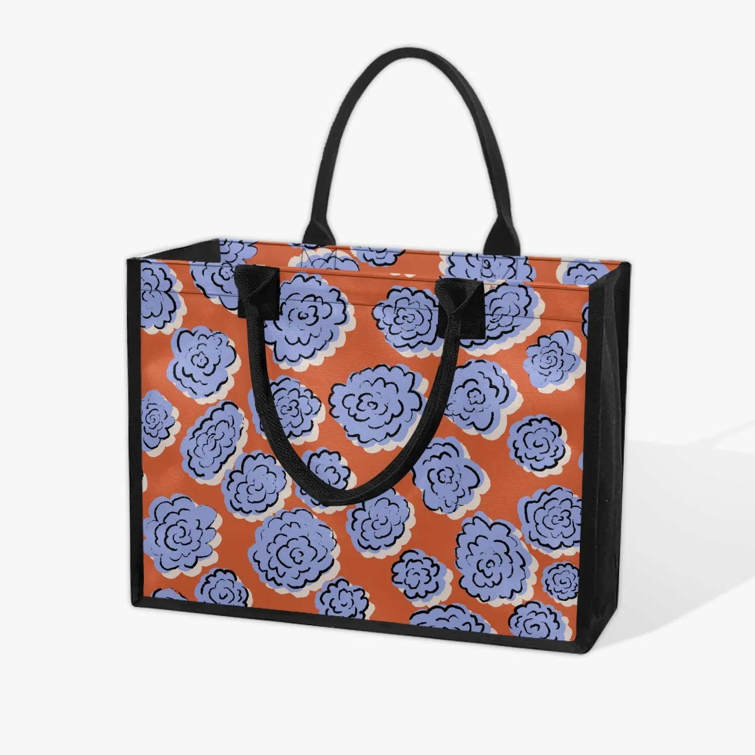 Floral Red Reusable Shopping Tote Bag