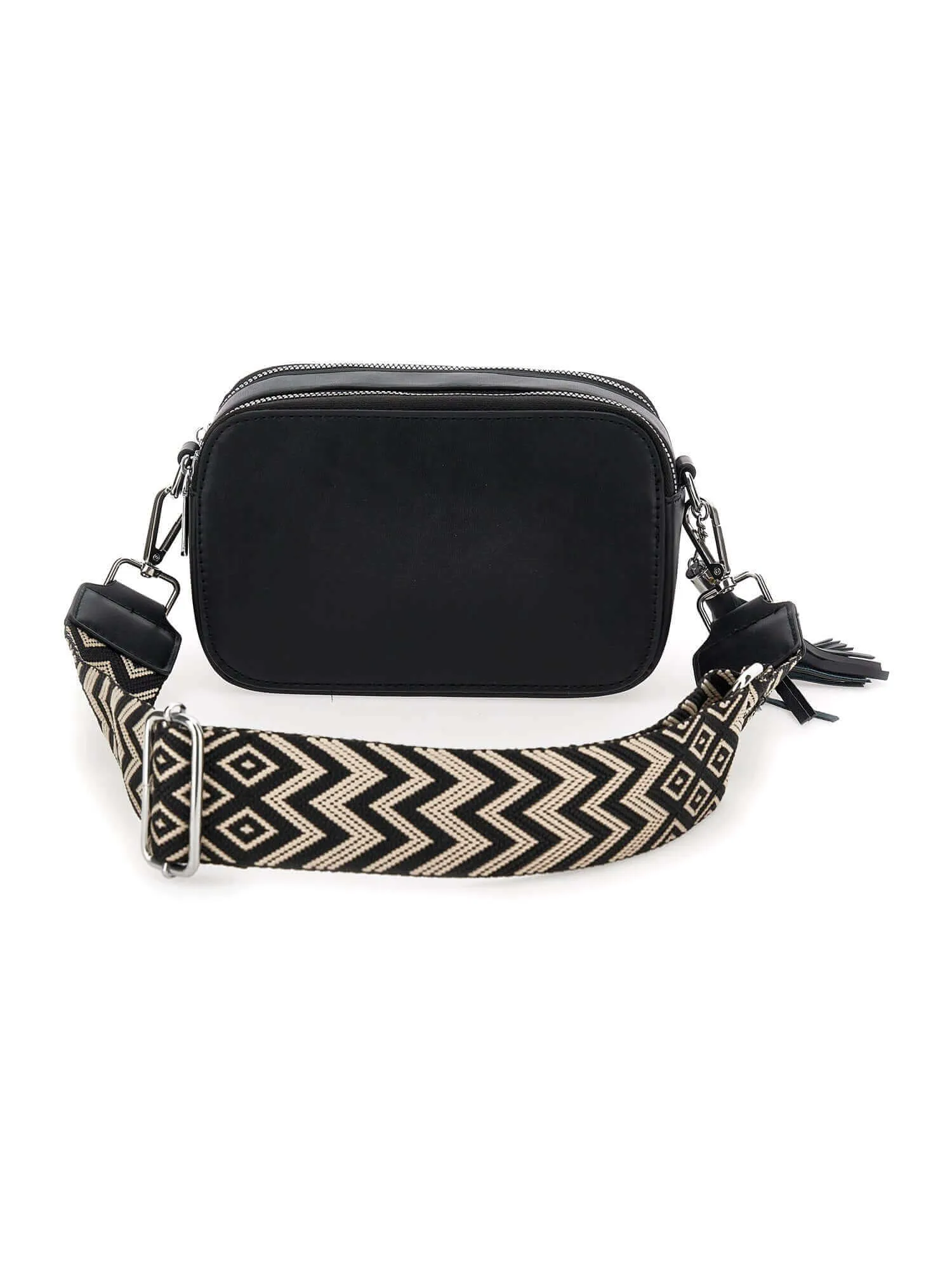 Girls Black Tassel Shoulder Bag