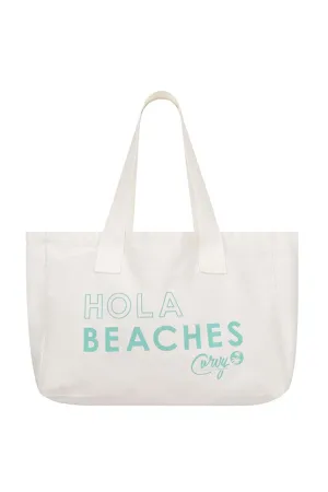 HOLA BEACHES Canvas Tote Beach Bag