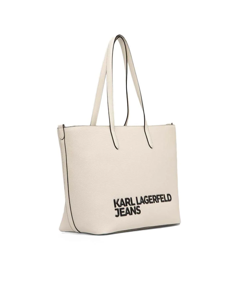 Karl Lagerfeld Logo Large Tote Bag | WhiteCap Gray