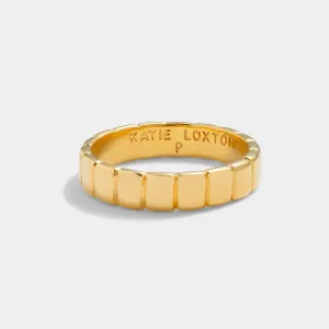 Katie Loxton Amulet Waterproof Gold Skinny Ring Large (P)