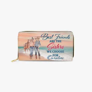 Long Type Zipper Purse -  Beach, Horses, Best Friends