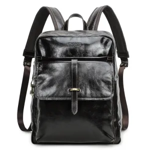 Luxury Exotic Vintage Leather Zipper Softback Backpack