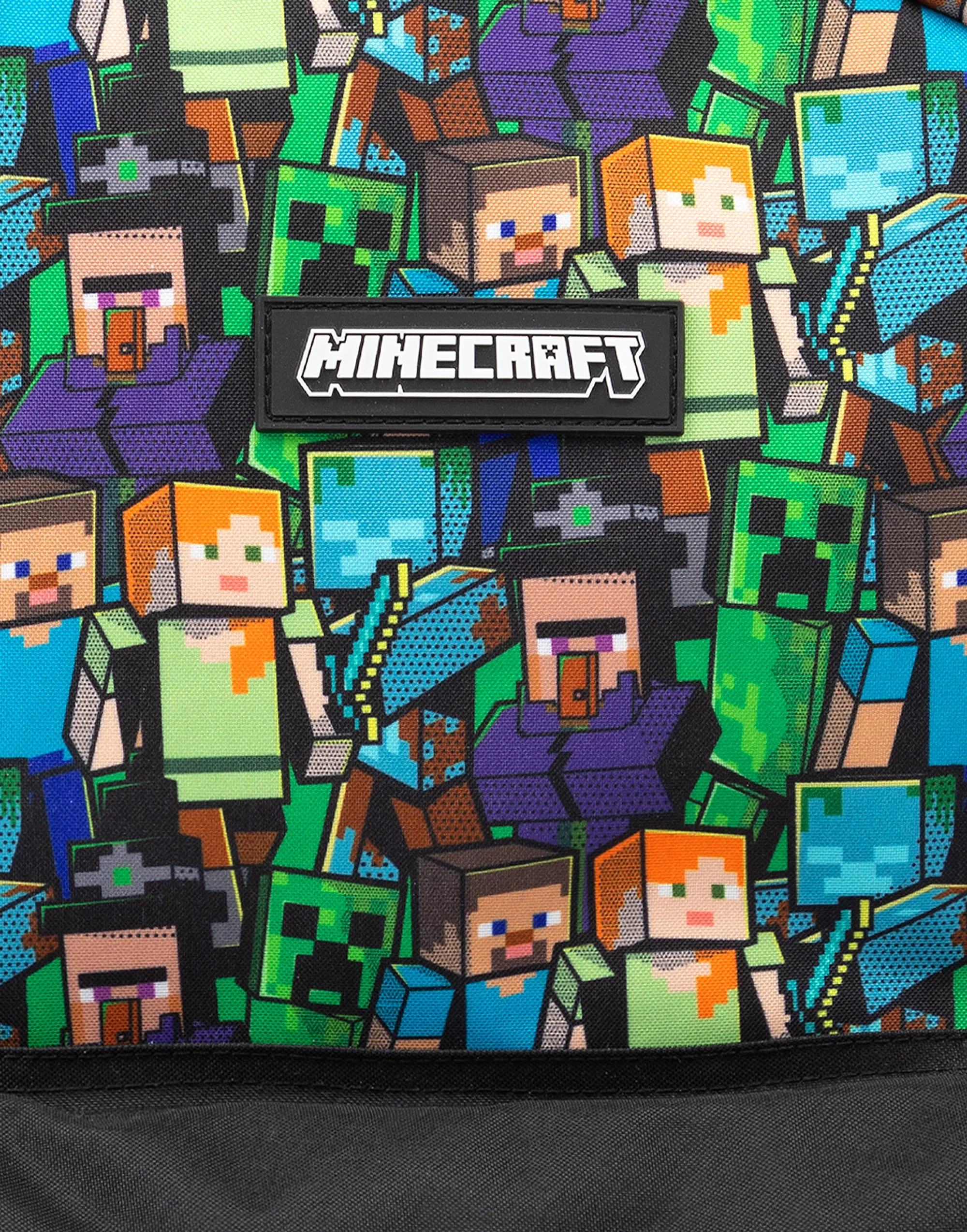 Minecraft Backpack For Boys Kids Black Gamer Bag School Rucksack