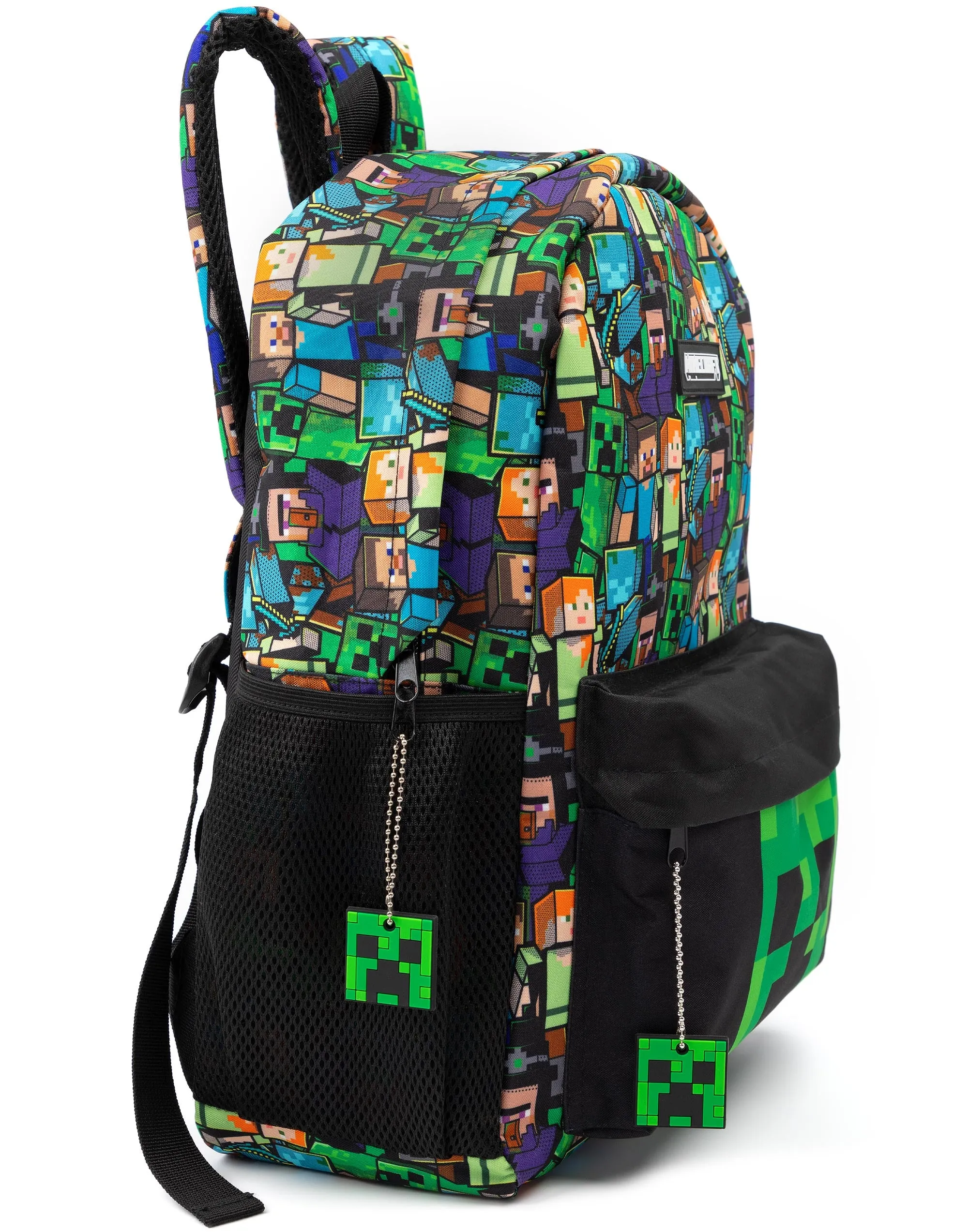 Minecraft Backpack For Boys Kids Black Gamer Bag School Rucksack