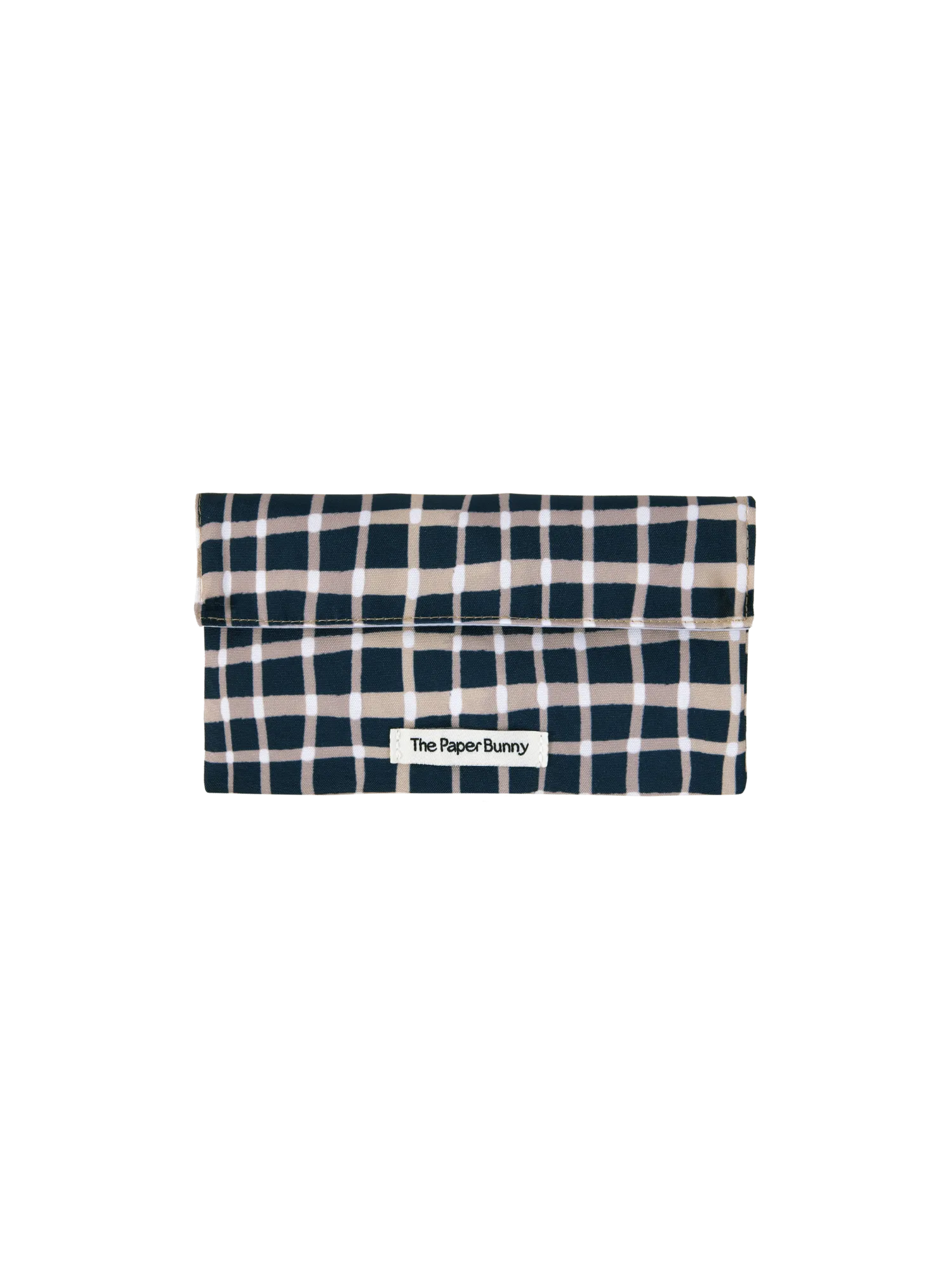 Mini Pocket Pouch (Plaid Navy)