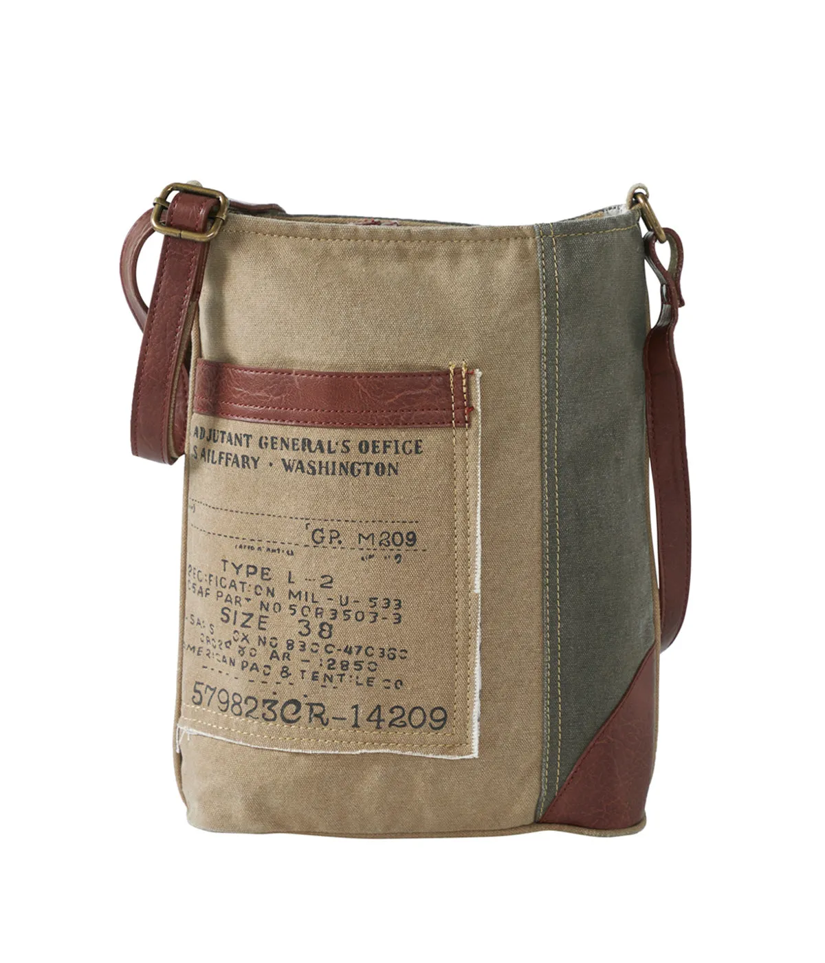 Mona B Women Canvas Messenger Crossbody Vintage Sling Bag (Identified Bisque)