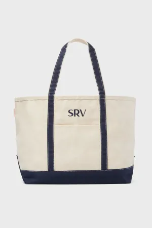 Navy Large Canvas Tote