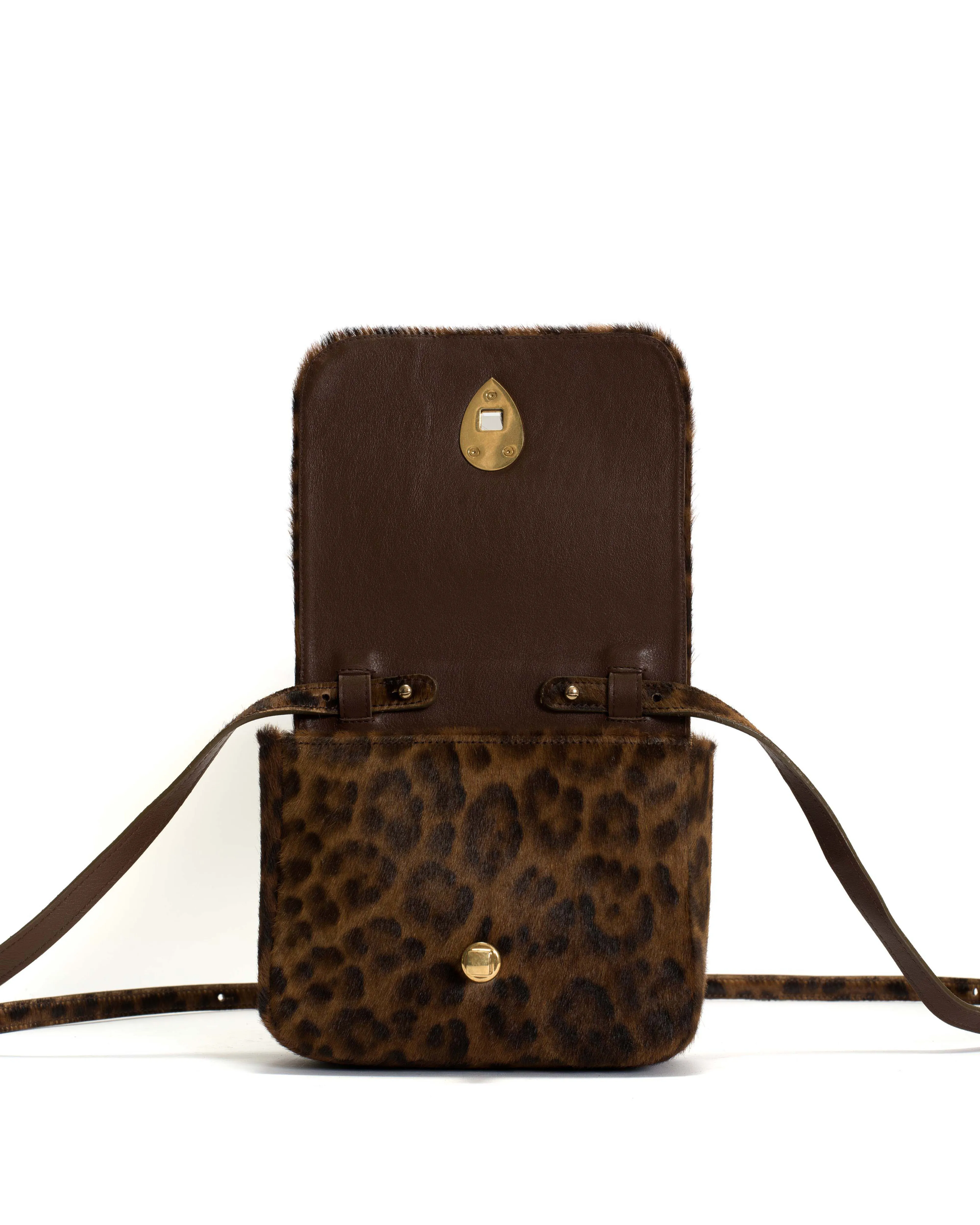 Nielle petite crossover bag Calf hair Leopard