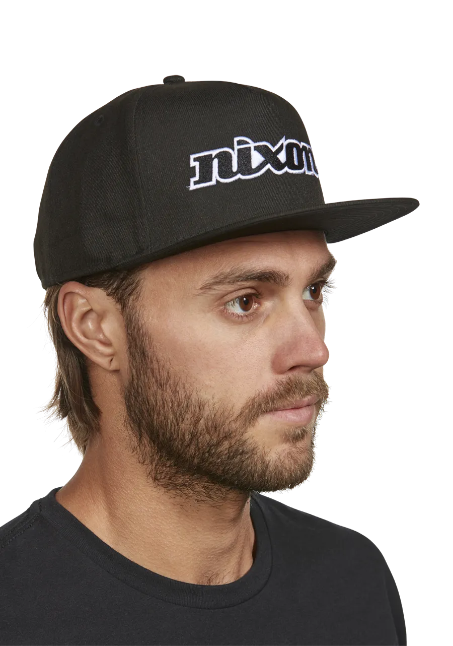 Ninetyeight Snapback Hat - Black / White