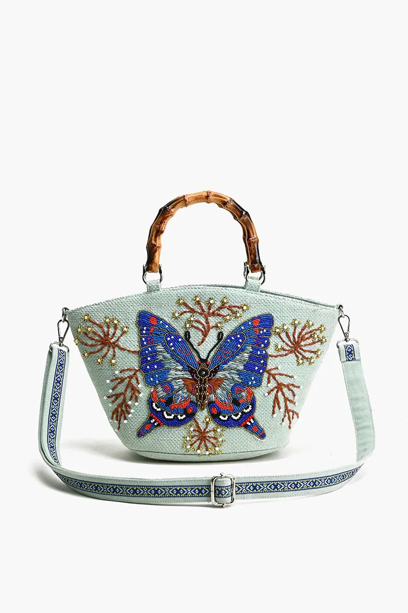 Periwinkle Blue Butterfly Mini Tote