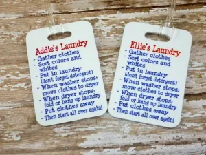 Personalized List Kids Bag tags-Set of 2