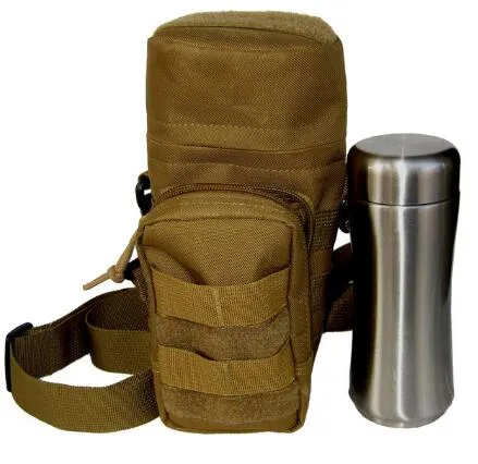 "Black Hawk Commandos Tactical MOLLE Water Bottle Pouch: Essential H2O Carrier for the Field"