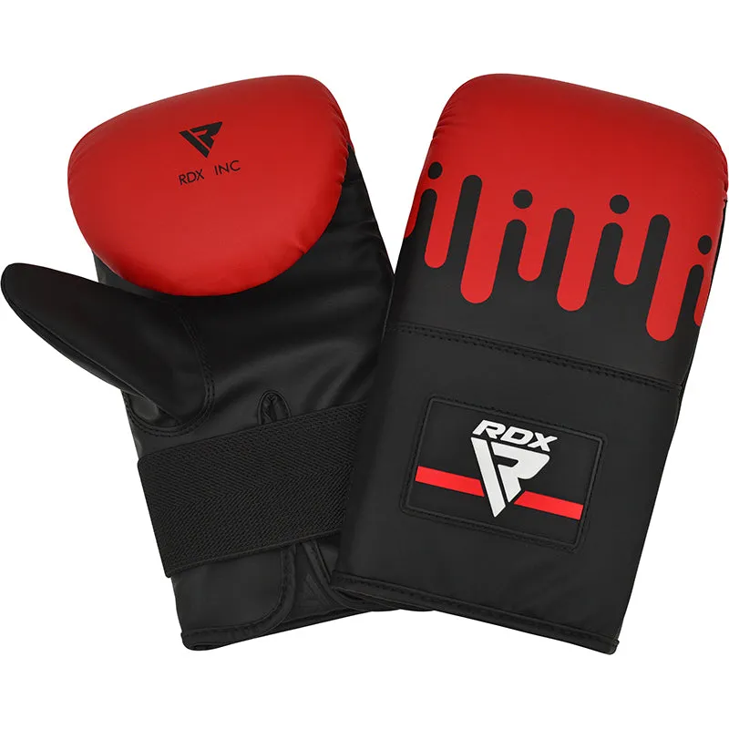 RDX F9 4ft / 5ft 3-in-1 Red / Black Punch Bag with Mitts Set