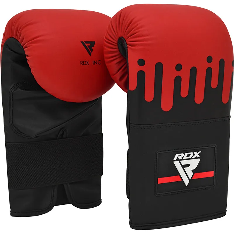 RDX F9 4ft / 5ft 3-in-1 Red / Black Punch Bag with Mitts Set