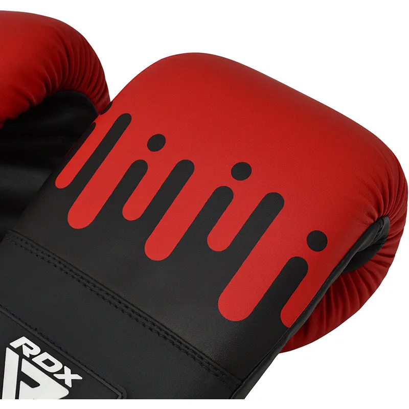 RDX F9 4ft / 5ft 3-in-1 Red / Black Punch Bag with Mitts Set