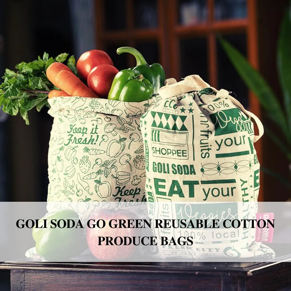 Reusable Cotton Go Green- Set of 2 Small & Big for Veggies, Roti, Sprouting & Paneer