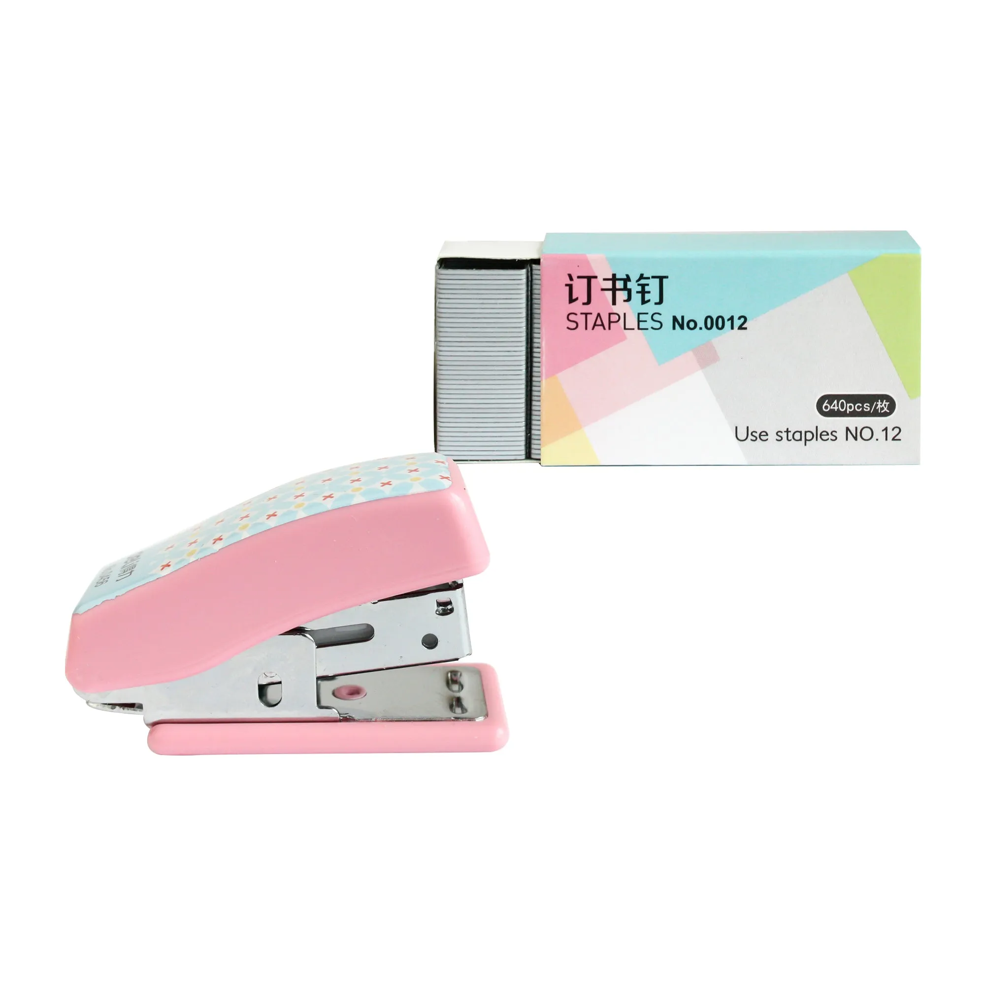 Small Elegant Printed Stapler Set of 3