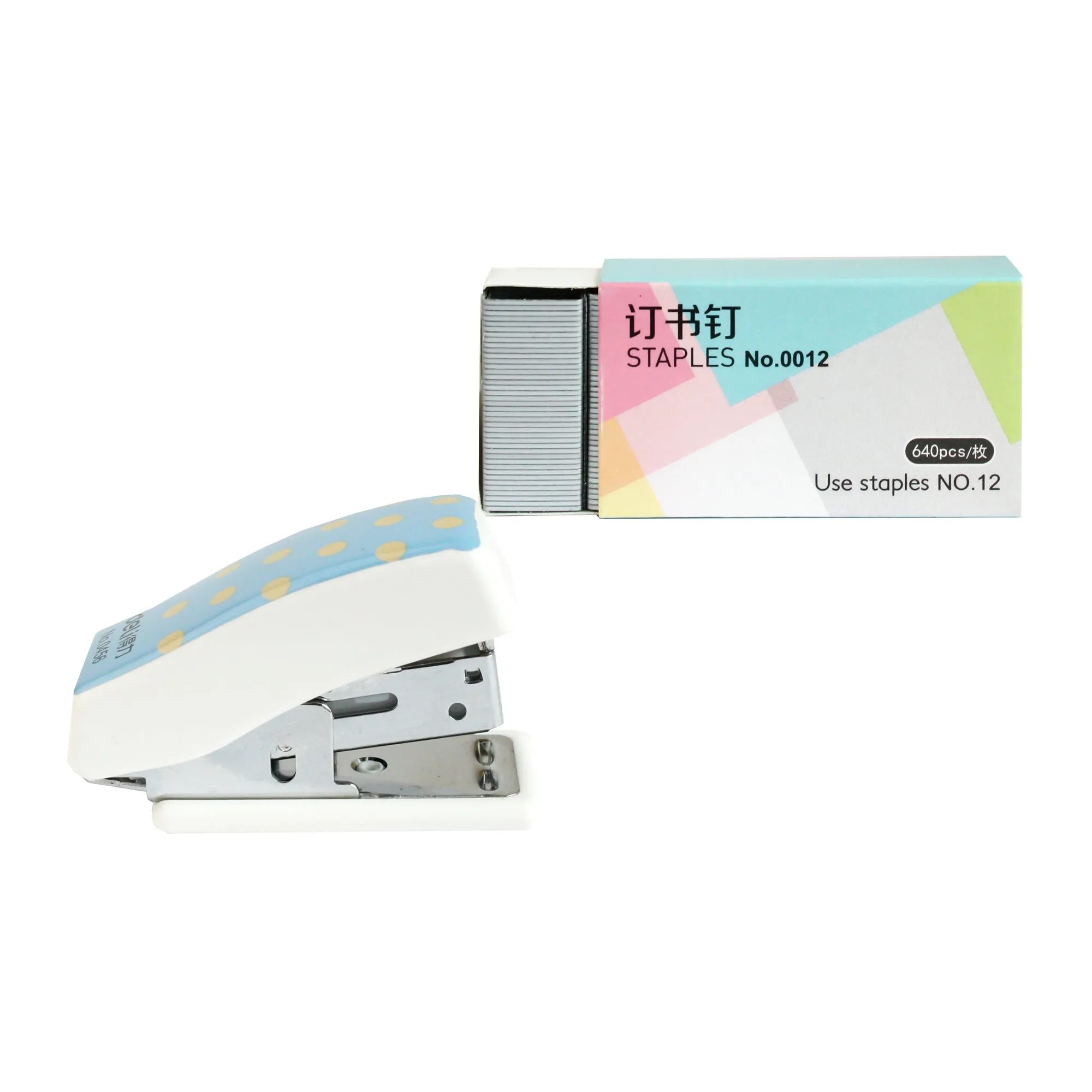 Small Elegant Printed Stapler Set of 3