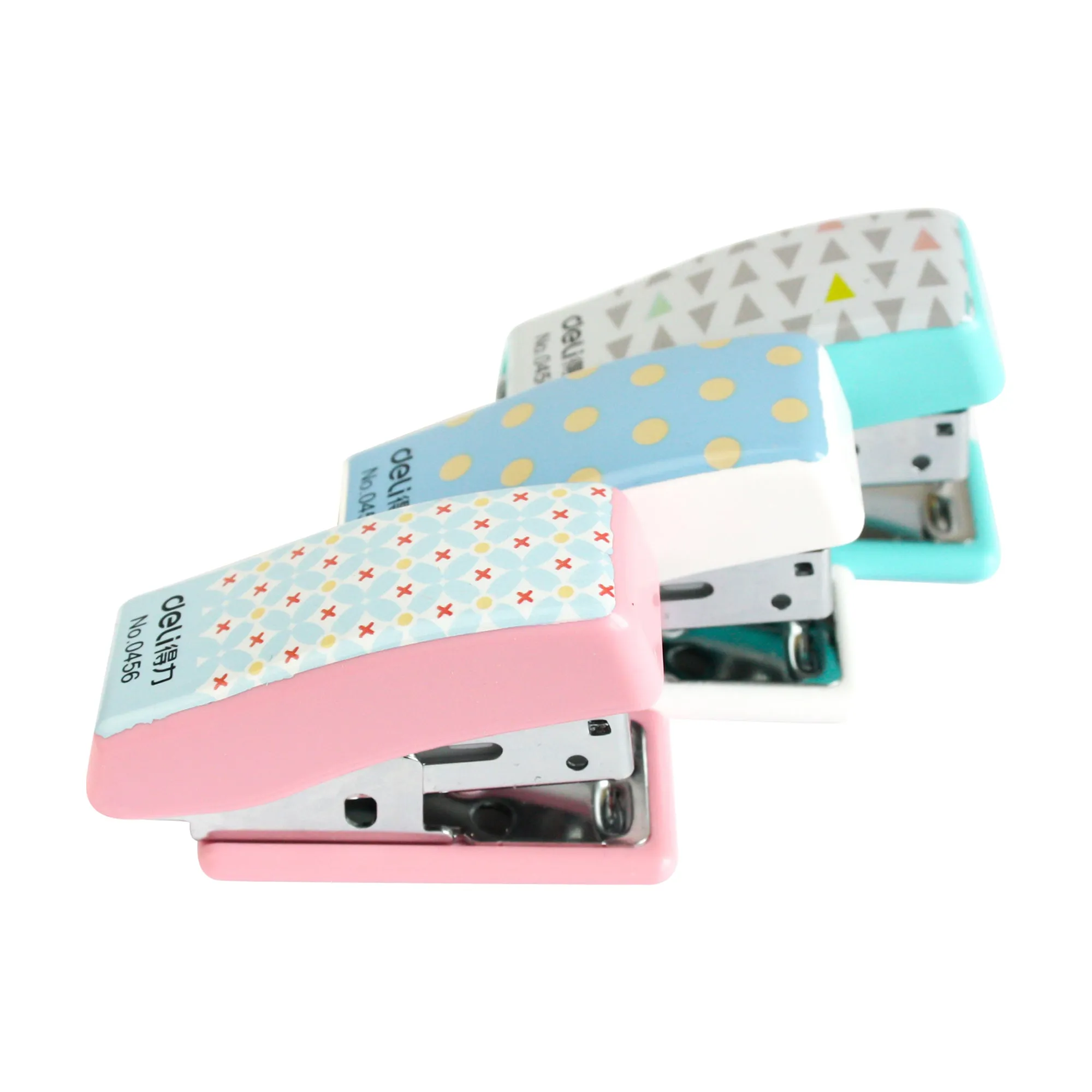 Small Elegant Printed Stapler Set of 3