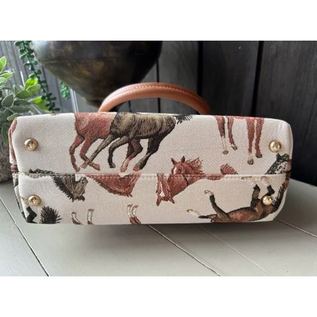 Tapestry Handbag - Horses