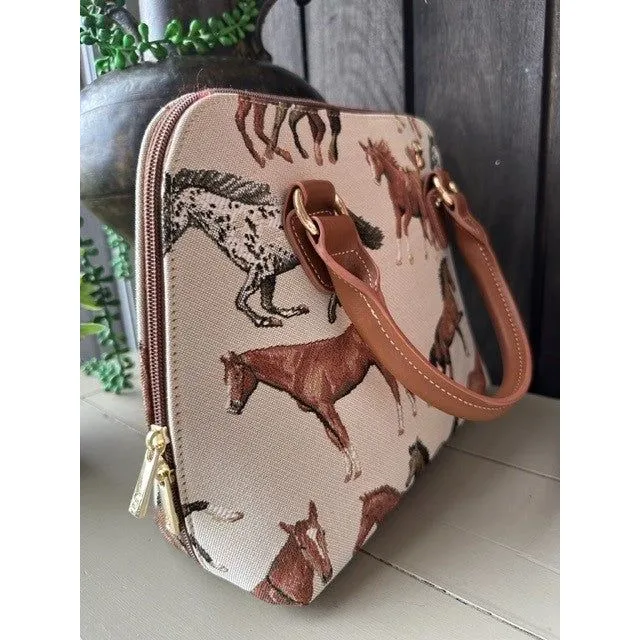 Tapestry Handbag - Horses