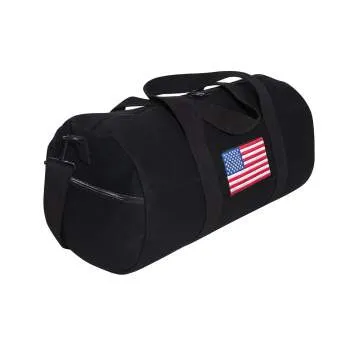 U.S. Flag Canvas Shoulder Duffle Bag