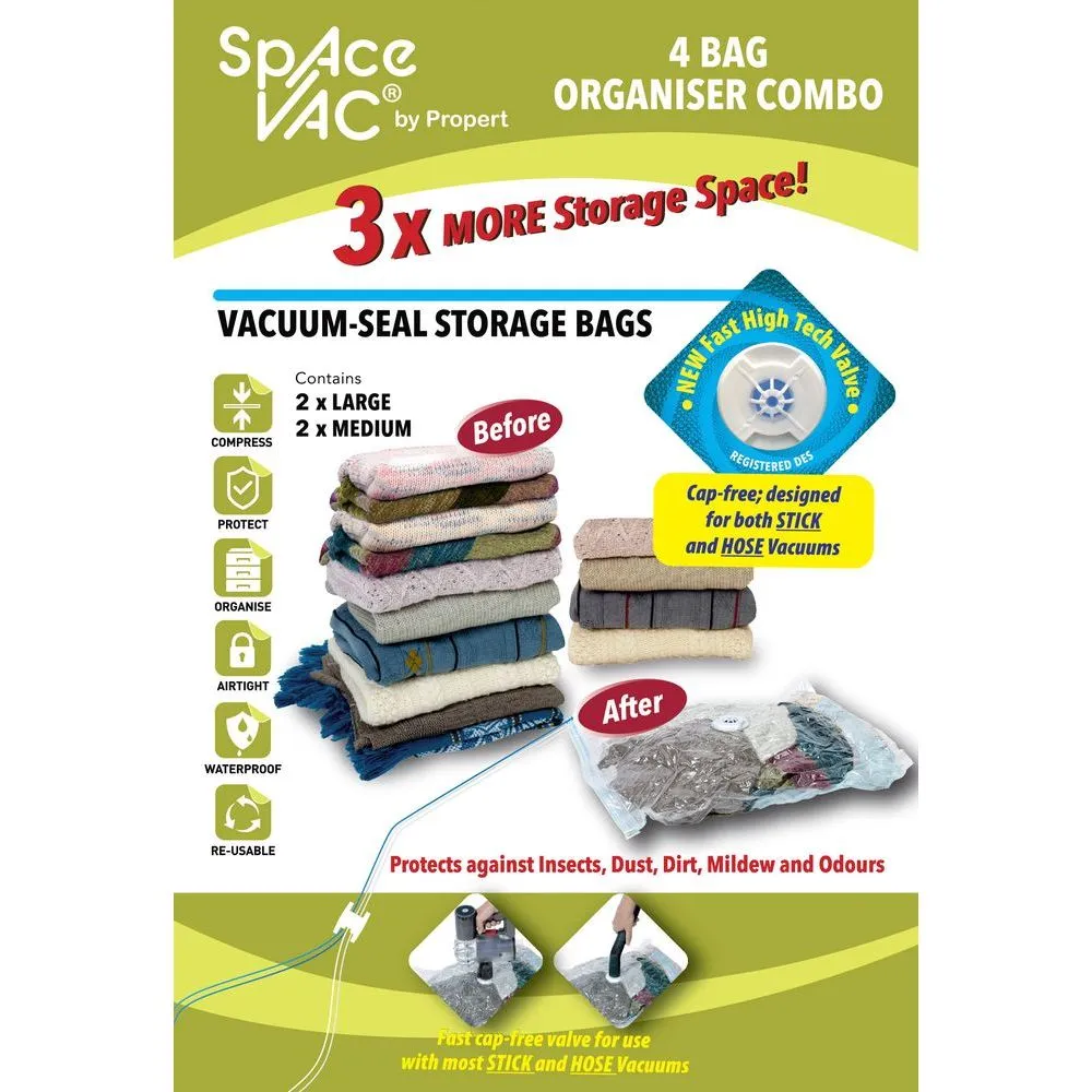 Vacuum Seal Storage Bag Combo 4 Pack