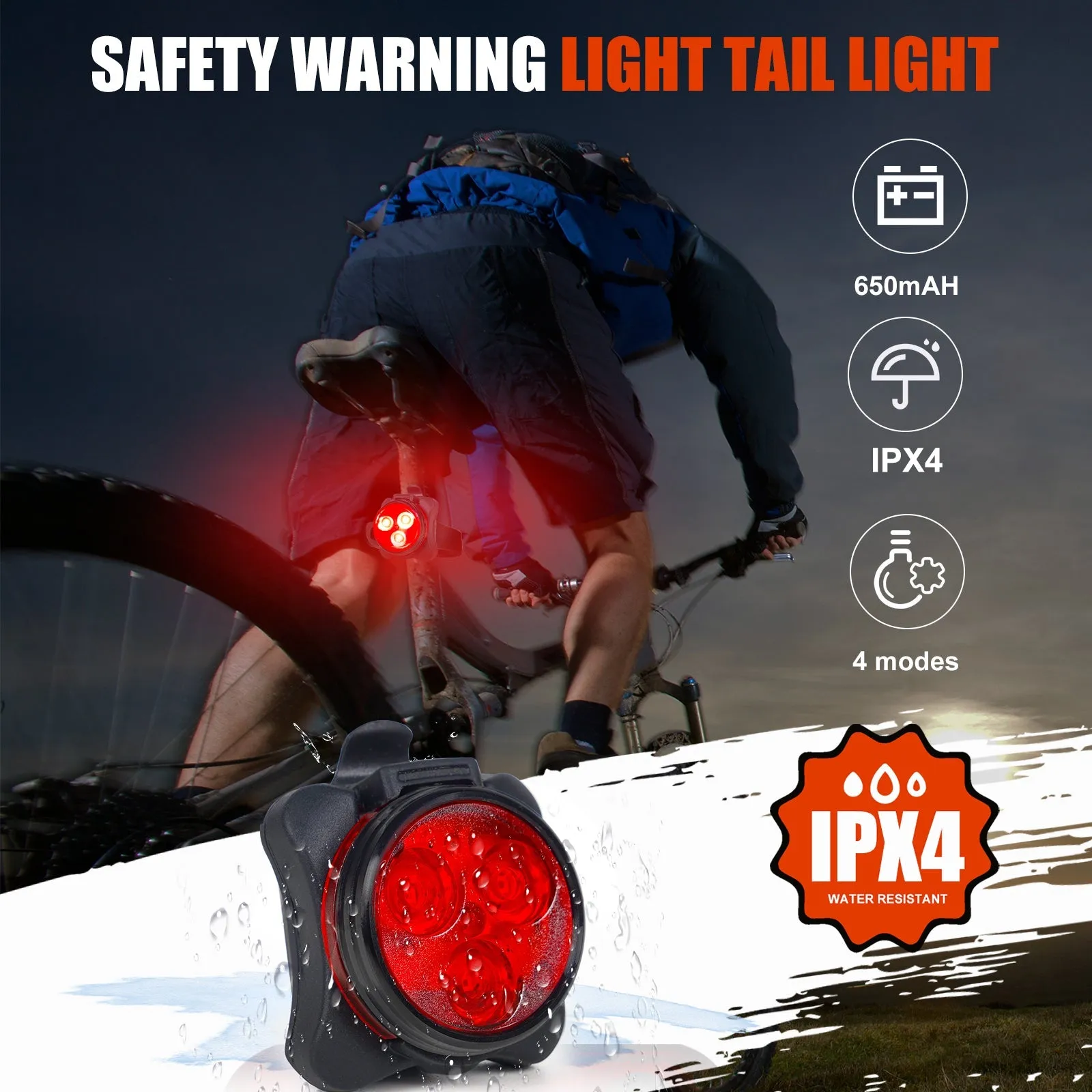 Versatile USB Rechargeable Safety Lights –Keep them Safe in Countries Without Street Lights.