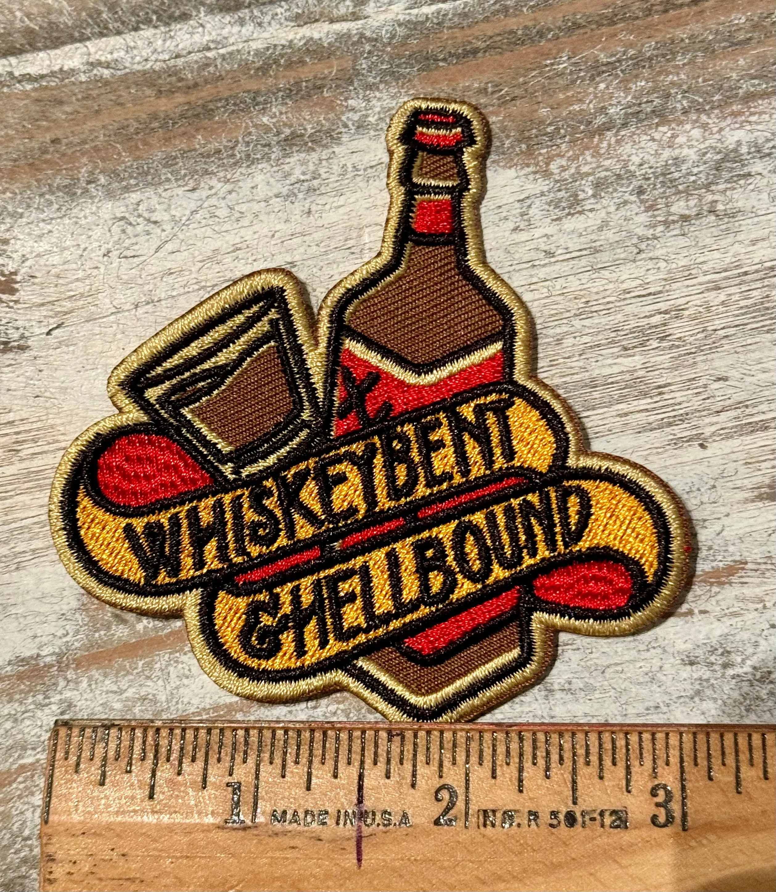 Whiskey Iron On Patches