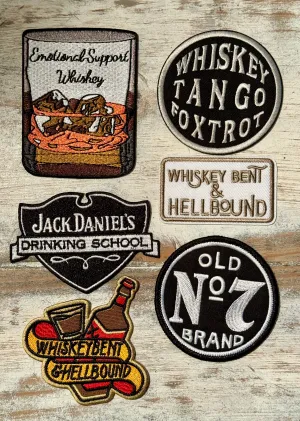 Whiskey Iron On Patches