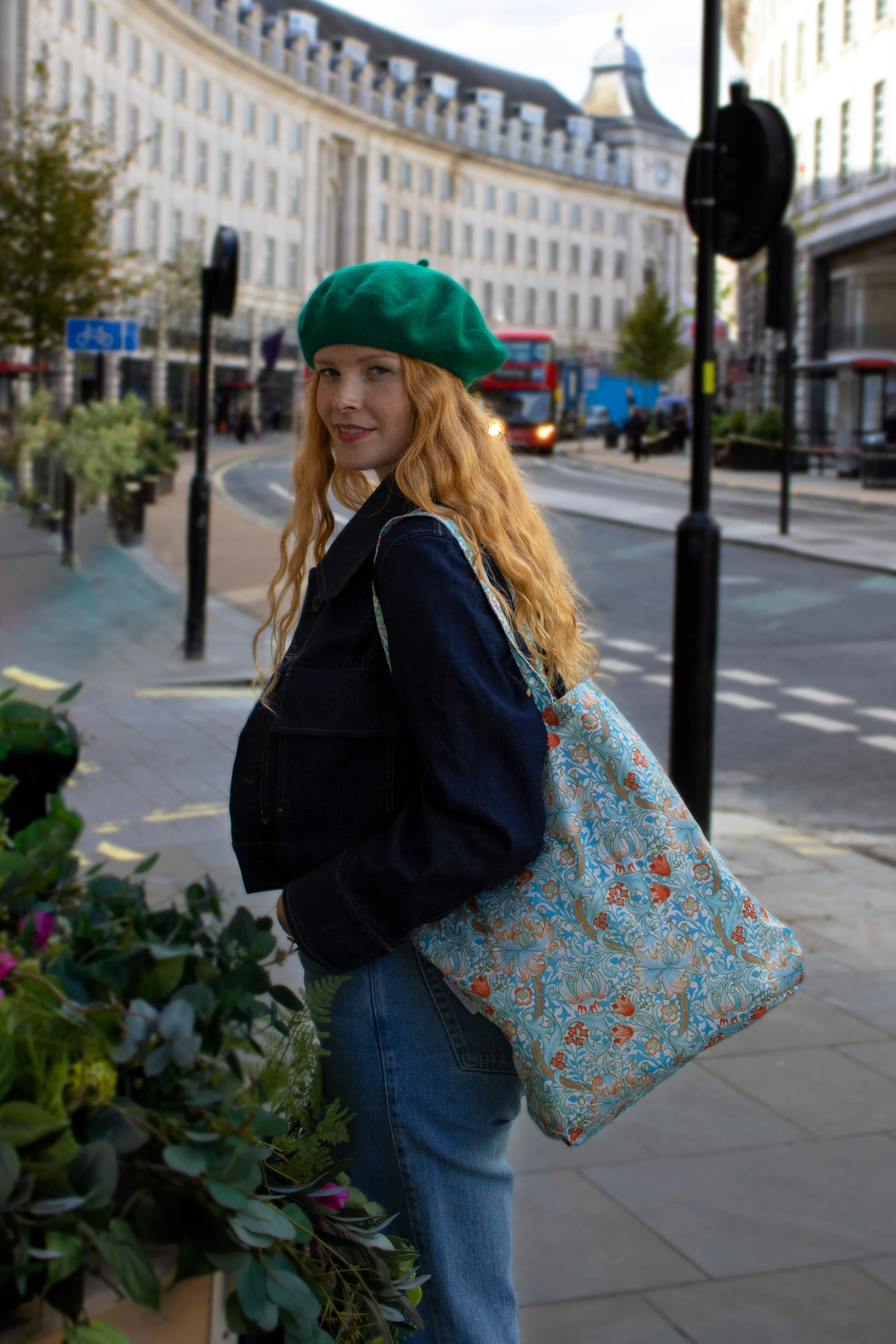 Golden Lily Recycled Tote Bag by William Morris