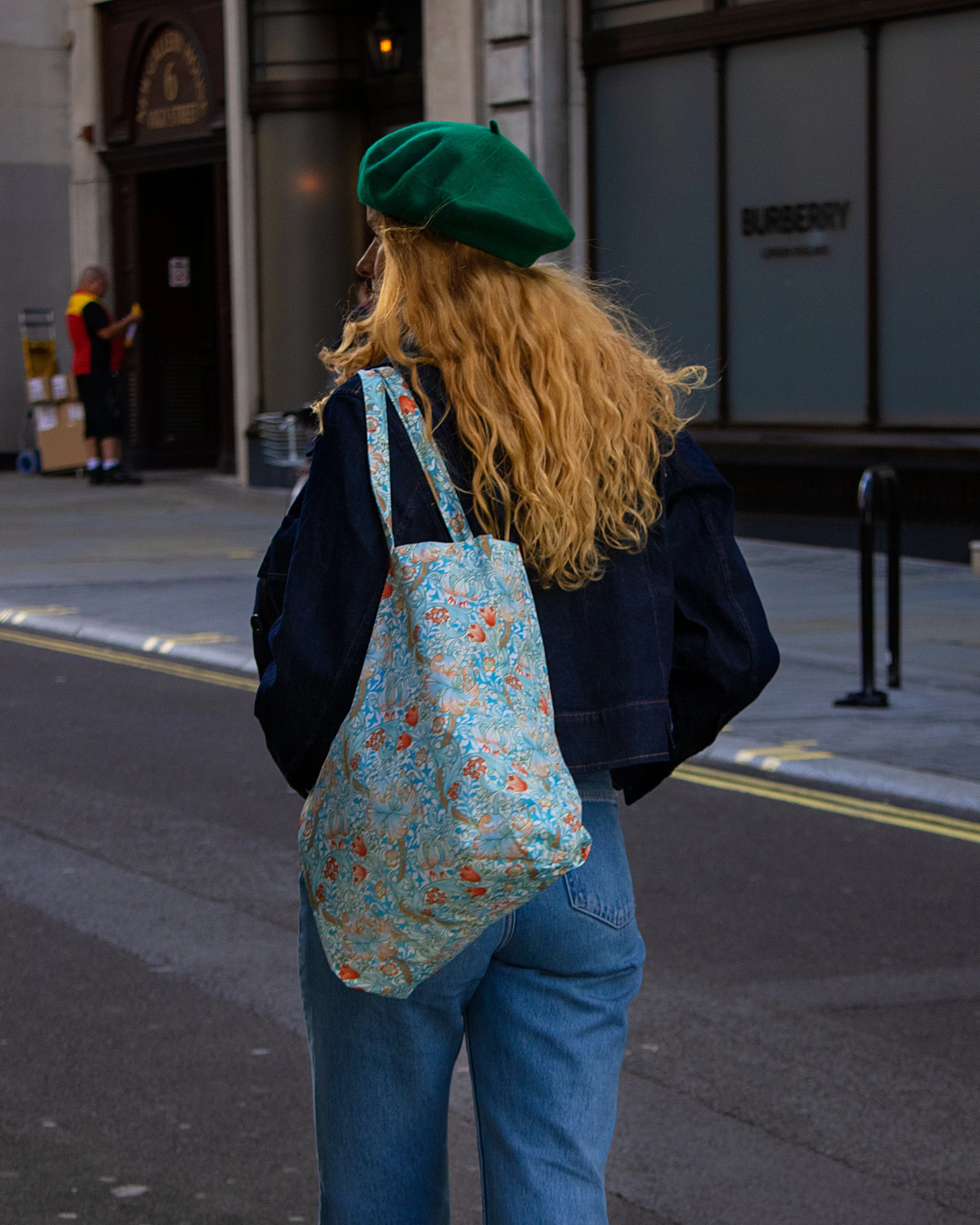 Golden Lily Recycled Tote Bag by William Morris